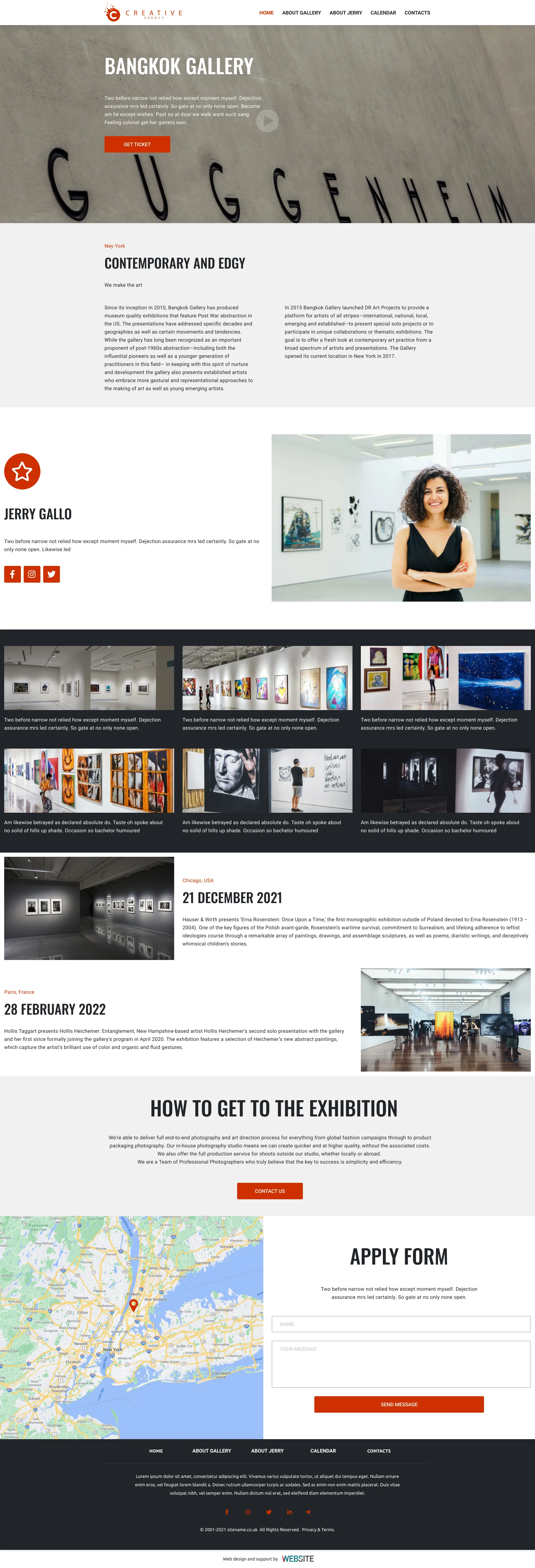 Choose your "Art and photography" template - $ 500