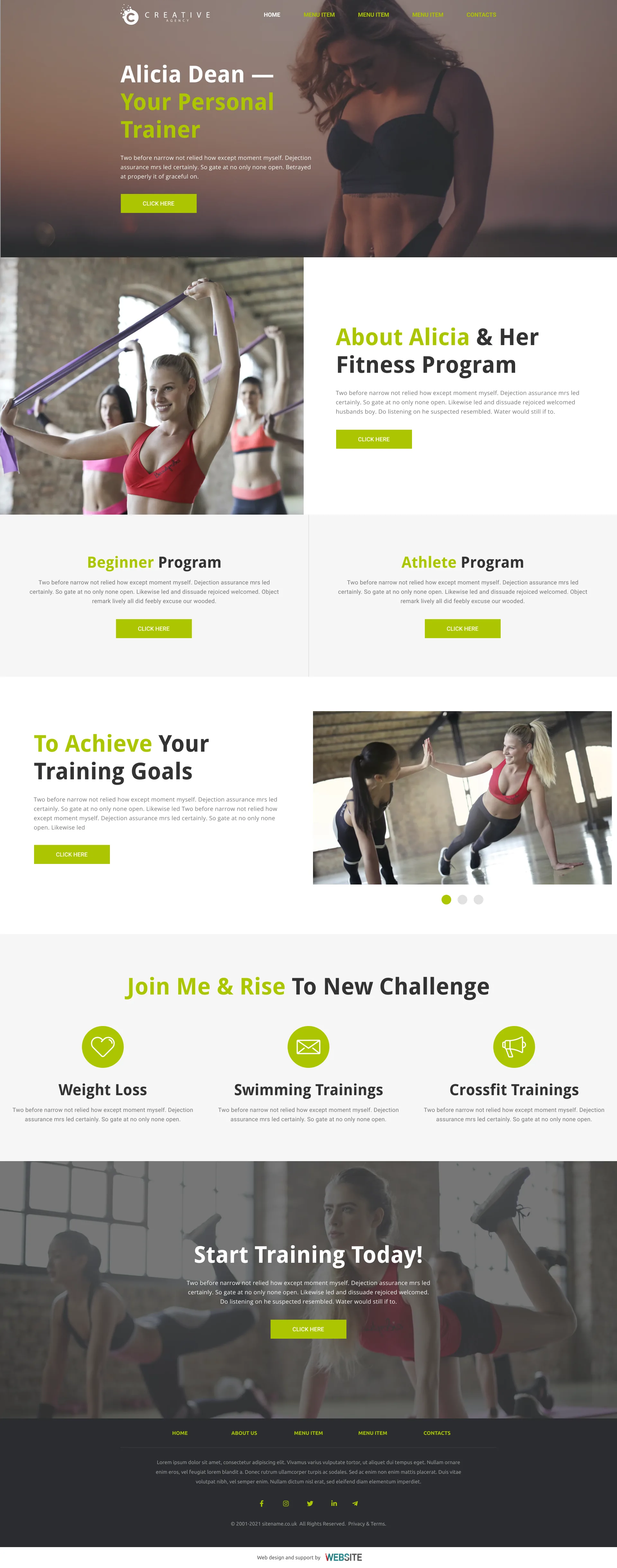 Choose your "Sport" template - $ 500